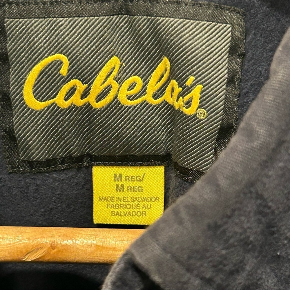Cabela's Mens Blue Deerskin Soft Chamois Cotton Button Down Casual Shirt, Medium - Picture 2 of 10